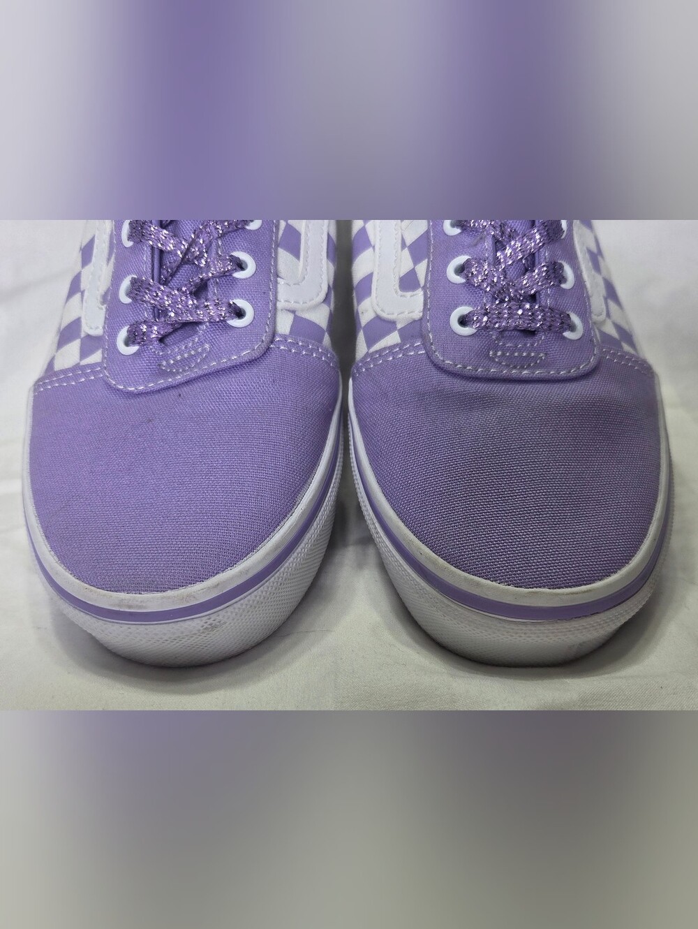 Vans Checkerboard Lavender Low Top Sneakers - Picture 2 of 10